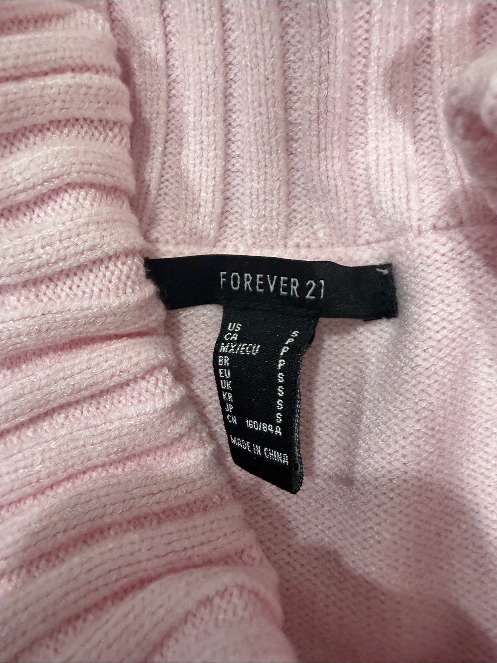 Forever 21 Ribbed Off-Shoulder Sweater — Pale Pink - Picture 2 of 4